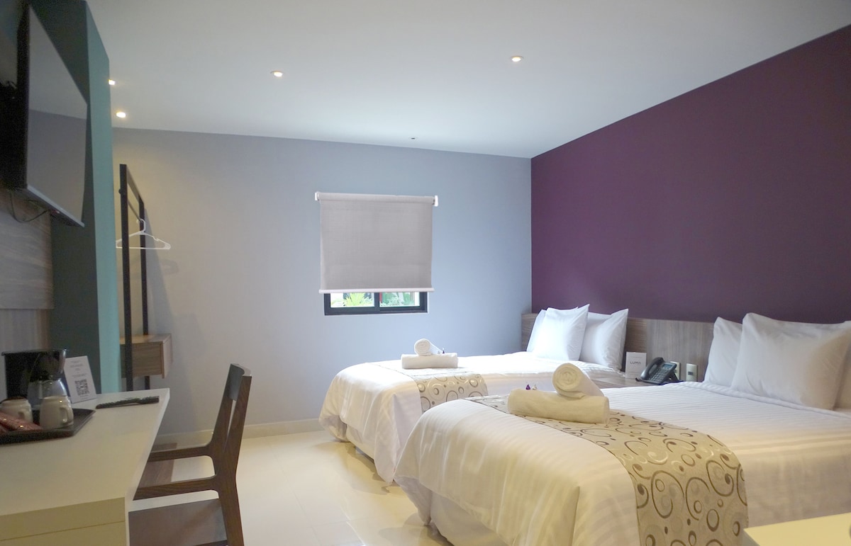 Habitación doble con 2 camas matrimoniales en Hotel Luma by Kavia Cancún (hasta 4 personas)