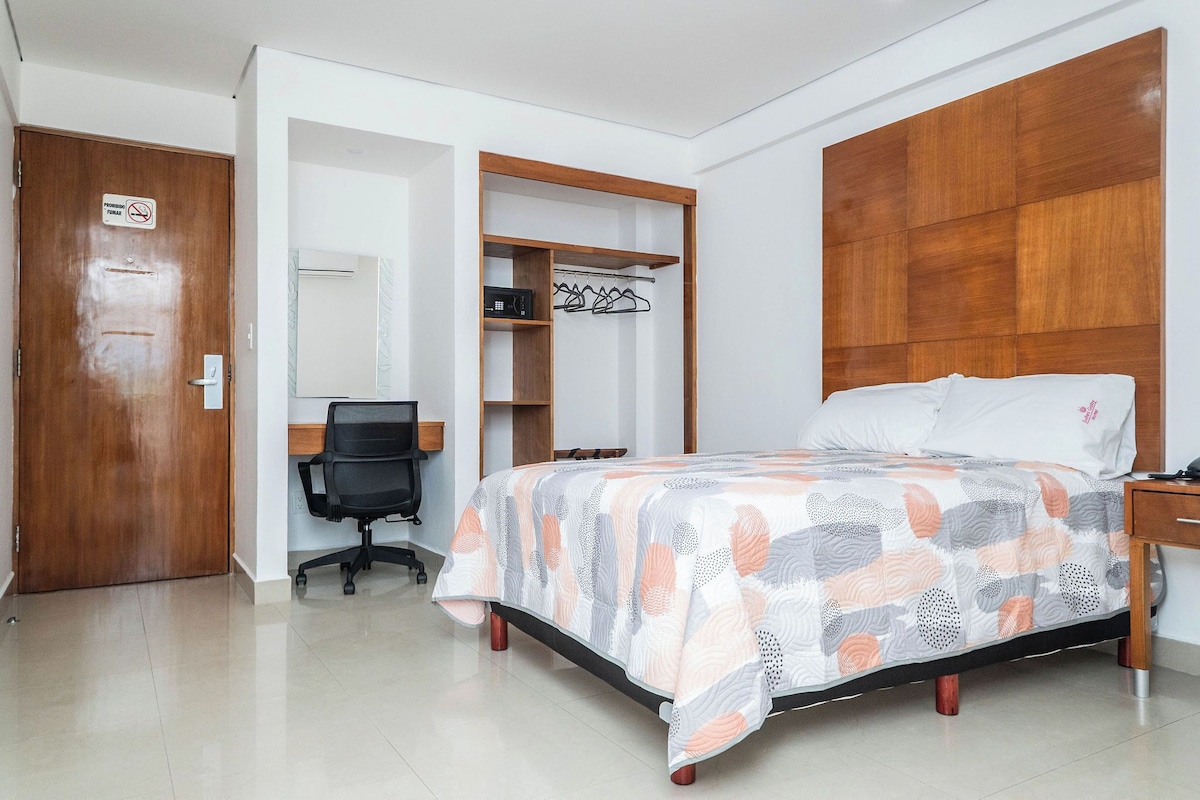 Habitación estándar con una cama matrimonial en Suites Gaby Cancún (hasta 2 personas)